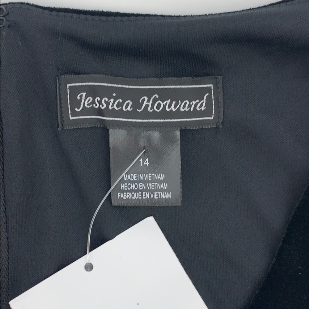 4/$25 Jessica Howard Velvet Dress Black New SZ 8 - Picture 2 of 2